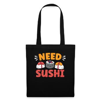 Besoin de Sushi Lover Fan Dictons Nourriture - Sac en tissu - noir - Devant