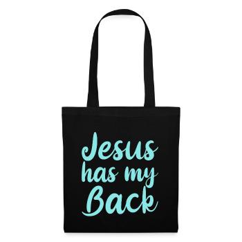 Jésus a mon dos 4 - Sac en tissu - noir - Devant