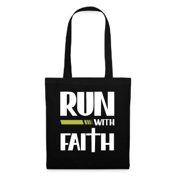 Running with Faith Christian Runner Faith - Tote Bag - black - Front