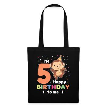 Singe pour les enfants de 5 ans - Sac en tissu - noir - Devant