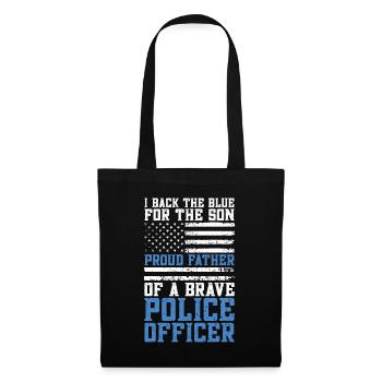 Police Officer I Back The Blue For Law Enforcement - Tote Bag - black - Front