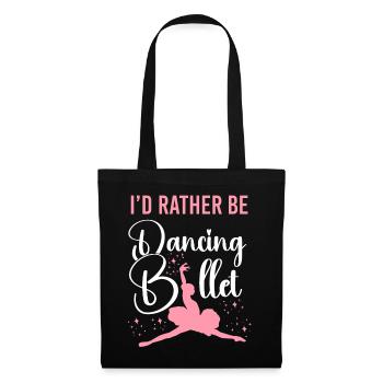 Ballet Dancer Dance Girl Ballerina - Stoffbeutel - Schwarz - Vorne