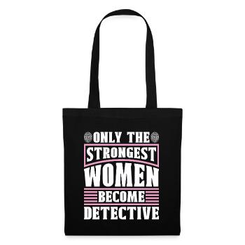 Detective Only The Strongest Women Fingerprints - Stoffbeutel - Schwarz - Vorne