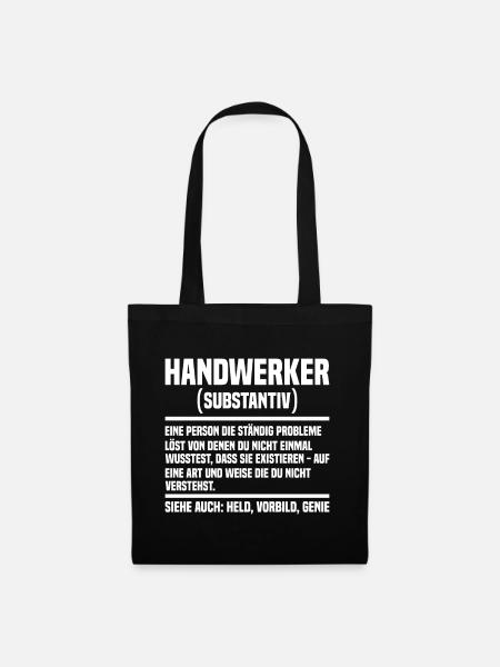 Handwerker - Stoffbeutel - Schwarz