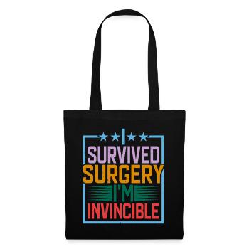 J’ai survécu à la chirurgie, je suis invincible 4 - Sac en tissu - noir - Devant