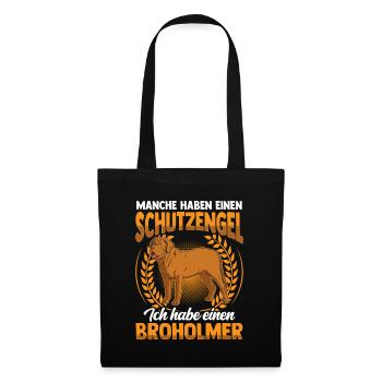 Ich habe einen Broholmer Dänische Dogge - Stoffbeutel - Schwarz - Vorne