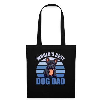 Meilleur chien du monde papa mignon bouledogue français - Sac en tissu - noir - Devant
