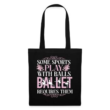 Ballet Dancer Dance Girl Ballerina - Stoffbeutel - Schwarz - Vorne