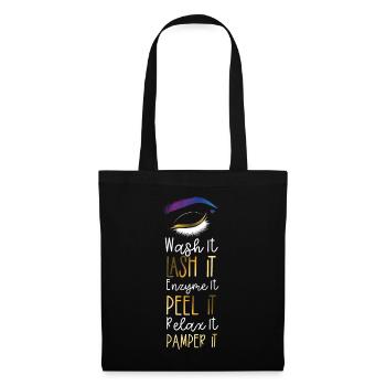 Soins de la peau d’esthéticienne agréée mignonne - Sac en tissu - noir - Devant
