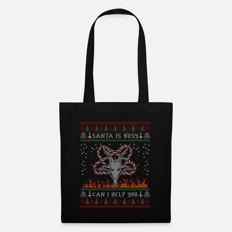 I Satanic Devil Pentagramm - Stoffbeutel - Schwarz