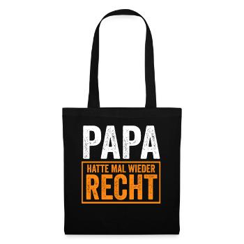 Vater Vatertag Papa - Stoffbeutel - Schwarz - Vorne
