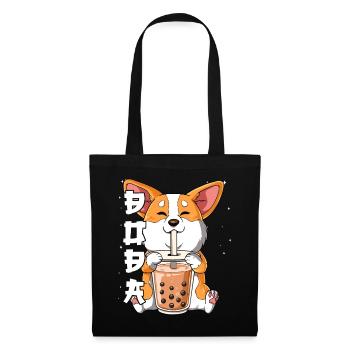 Boba Tea Corgi Dog Bubble Tea - Tote Bag - black - Front