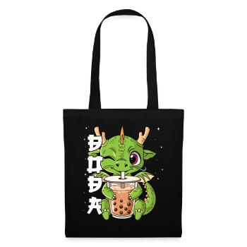 Boba Tea Drache Bubble Tea - Stoffbeutel - Schwarz - Vorne