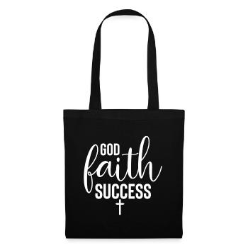 God Faith Success - Religion - Tote Bag - black - Front