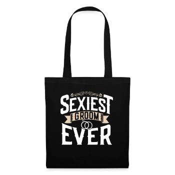 Sexy Groom Dictons Mariage Fête de mariage - Sac en tissu - noir - Devant