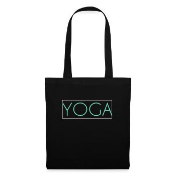 Lettrage yoga - Sac en tissu - noir - Devant