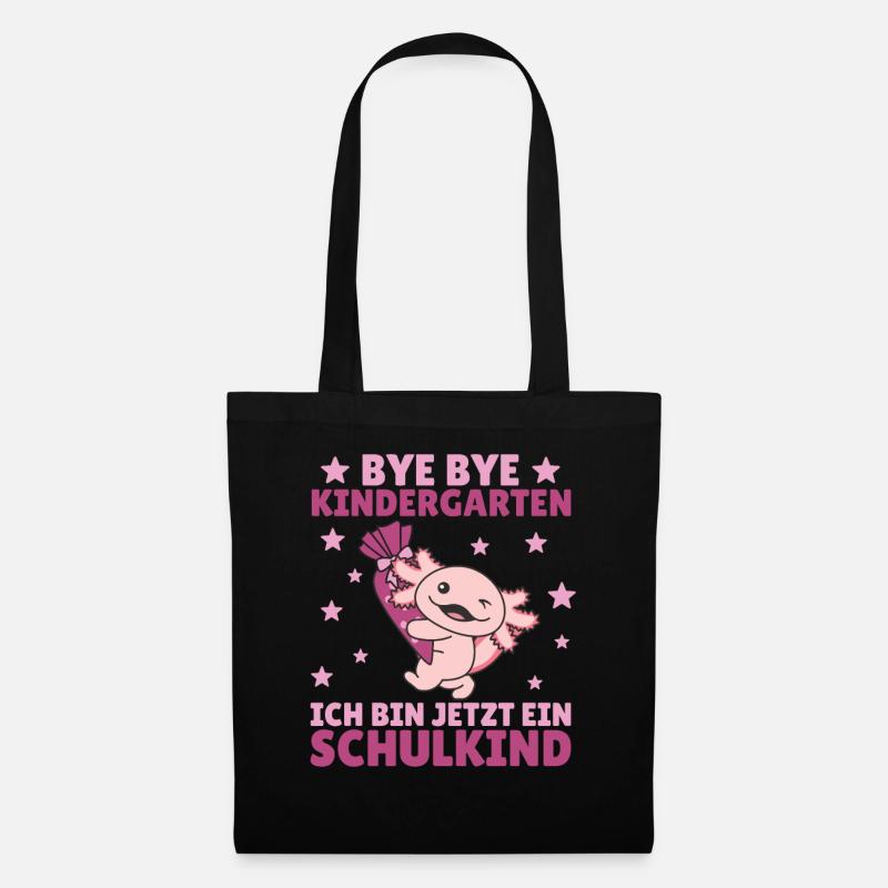 bye bye Kindergarten ich bin jetzt ein Schulkind - Stoffbeutel - Schwarz