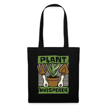 Jardin de jardin de jardin de jardin de jardin murmure de plantes - Sac en tissu - noir - Devant