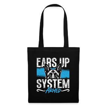German Shepherd Ears Up System Armed Police Dogs - Tote Bag - black - Front