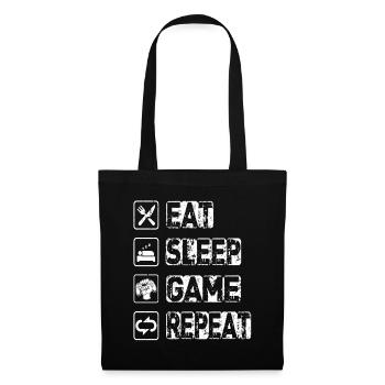 Eat Sleep Game Repeat - Tote Bag - black - Front