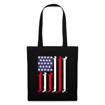 Dackel Hund Geschenk 4th Of July Dachshund - Stoffbeutel - Schwarz - Vorne
