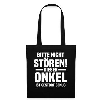 Patenonkel Onkel - Stoffbeutel - Schwarz - Vorne