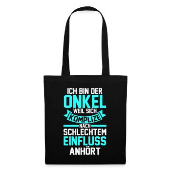 Patenonkel Onkel - Stoffbeutel - Schwarz - Vorne