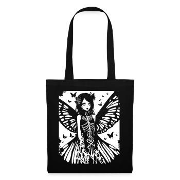 Fairycore Aesthetics Skeleton Fairy Goth Gothic G - Tote Bag - black - Front