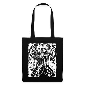 Fairycore Aesthetics Skeleton Fairy Goth Grunge G - Tote Bag - black - Front