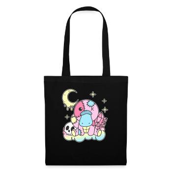 Kawaii Platypus Sloth Pastel Gothic - Tote Bag - black - Front