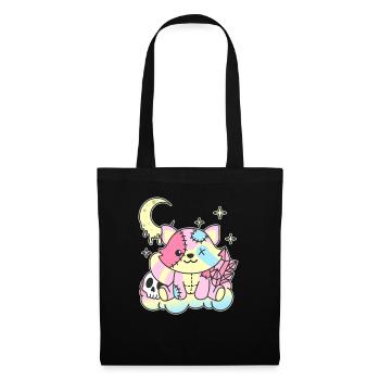Kawaii Gothic Raccoon Pastel Gothic - Tote Bag - black - Front