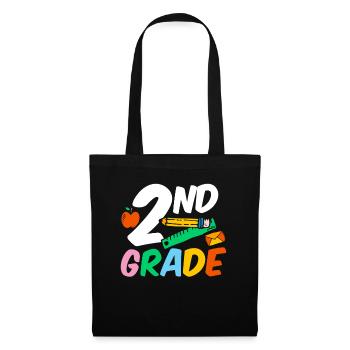 Second Grade Second Grader Teacher Student School - Tote Bag - black - Front