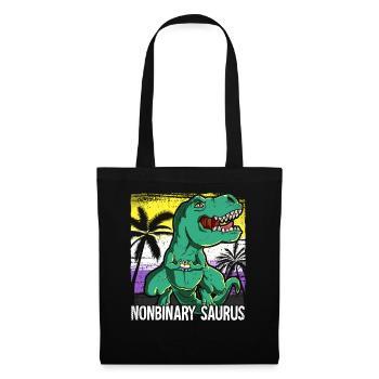 Fierté LGBTQ Nonbinary Saurus Costume Mois de la fierté - Sac en tissu - noir - Devant