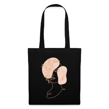 Lineart allotment jardin allotement jardin horticulture - Sac en tissu - noir - Devant