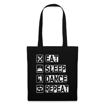 Manger Sommeil Danse Répéter - Sac en tissu - noir - Devant