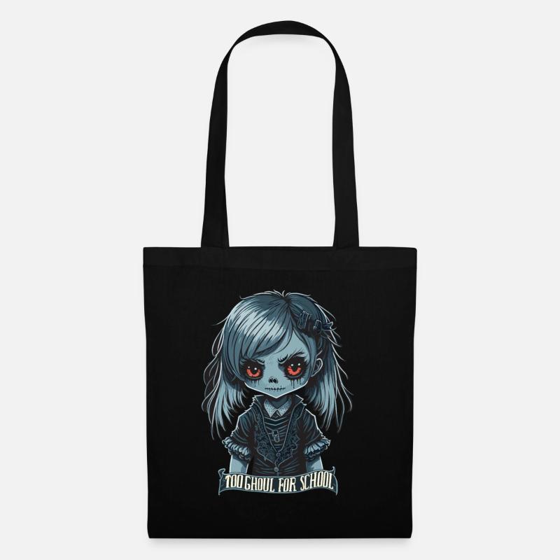 Gothic Schulmädchen Too Ghoul for School - Stoffbeutel - Schwarz