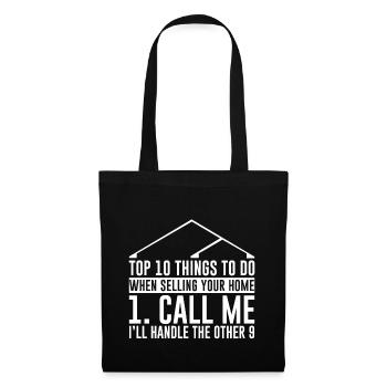 Top 10 des choses à faire lors de la vente de votre maison 4 - Sac en tissu - noir - Devant