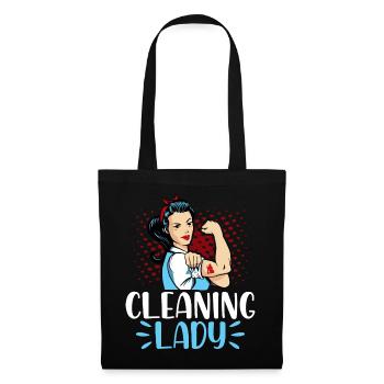 Femme de ménage - Sac en tissu - noir - Devant