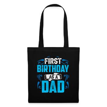 Premier anniversaire Comme papa enceinte Dictons Humour - Sac en tissu - noir - Devant