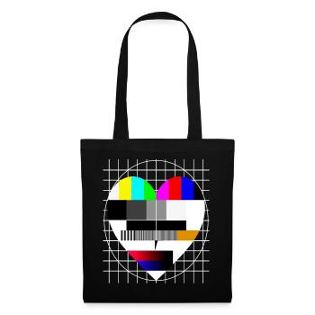 Test Image Coeur I Love 90s Party Love 80s - Sac en tissu - noir - Devant