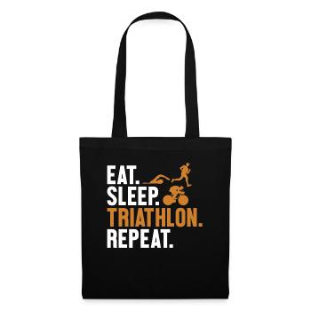 Eat Sleep Triathlon Repeat Triathlete Training - Tote Bag - black - Front