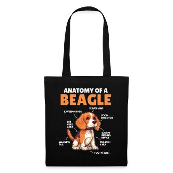 Dog Explanation Anatomy of a Beagle - Tote Bag - black - Front