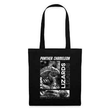 Panther Chamäleon Modern Streetwear Reptilienpfleger - Stoffbeutel - Schwarz - Vorne