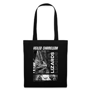 Verschleiertes Chamäleon Modern Streetwear Reptilienhüter - Stoffbeutel - Schwarz - Vorne