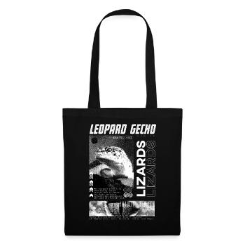 Leopard Gecko Modern Streetwear Reptilienpfleger - Stoffbeutel - Schwarz - Vorne