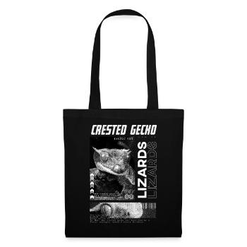 Crested Gecko Modern Streetwear Reptilienpfleger - Stoffbeutel - Schwarz - Vorne