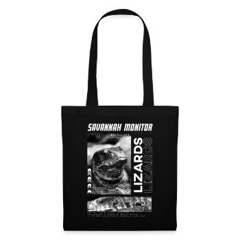 Savannah Monitor Modern Streetwear Reptile Keeper - Sac en tissu - noir - Devant