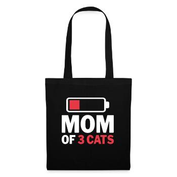 Maman de 3 chats - Empty Battery Cat Maman - Sac en tissu - noir - Devant