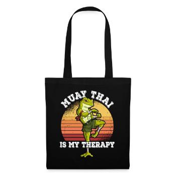 Le Muay Thai est ma thérapie - Sac en tissu - noir - Devant