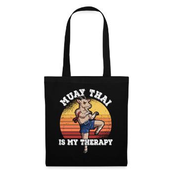 Le Muay Thai est ma thérapie - Sac en tissu - noir - Devant